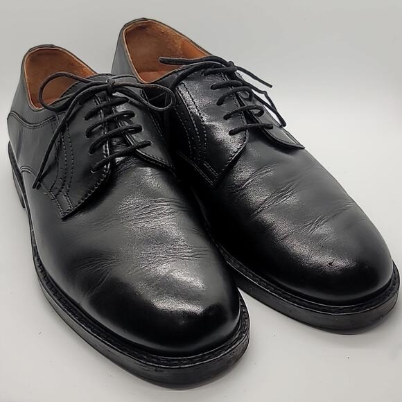 JOHNSTON & MURPHY sz10.5 Derby plain toe rubber sole lace up oxford calf… main image 4